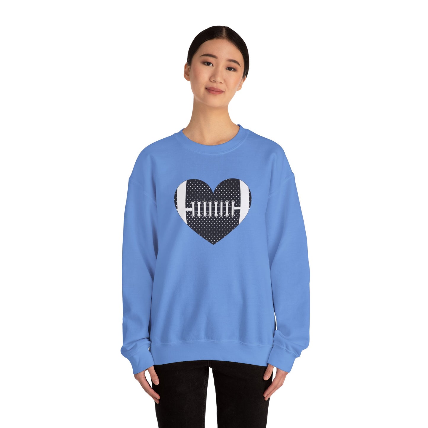 Football Heart Unisex Heavy Blend™ Crewneck Sweatshirt