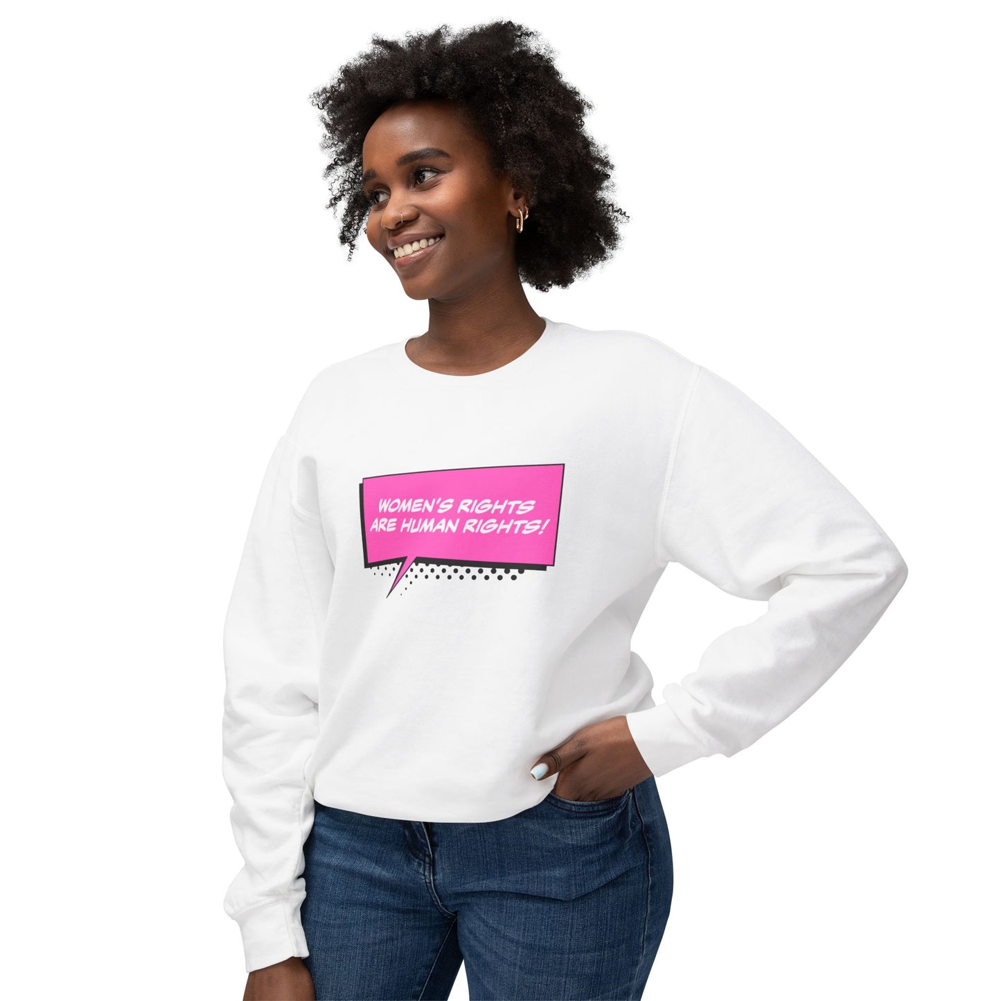 Women’s Rights Human Rights Unisex Lightweight Crewneck Sweatshirt