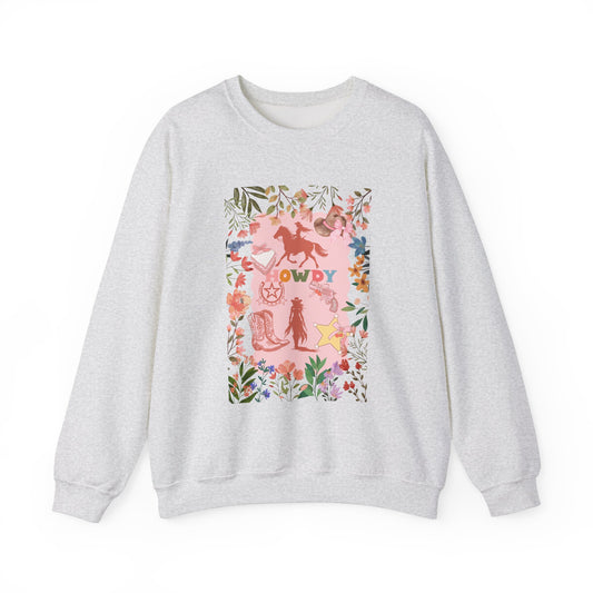 Howdy Floral Unisex Heavy Blend™ Crewneck Sweatshirt