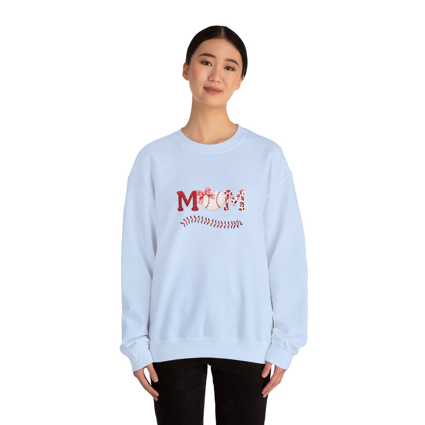 Mom Love Baseball Unisex Heavy Blend™ Crewneck Sweatshirt