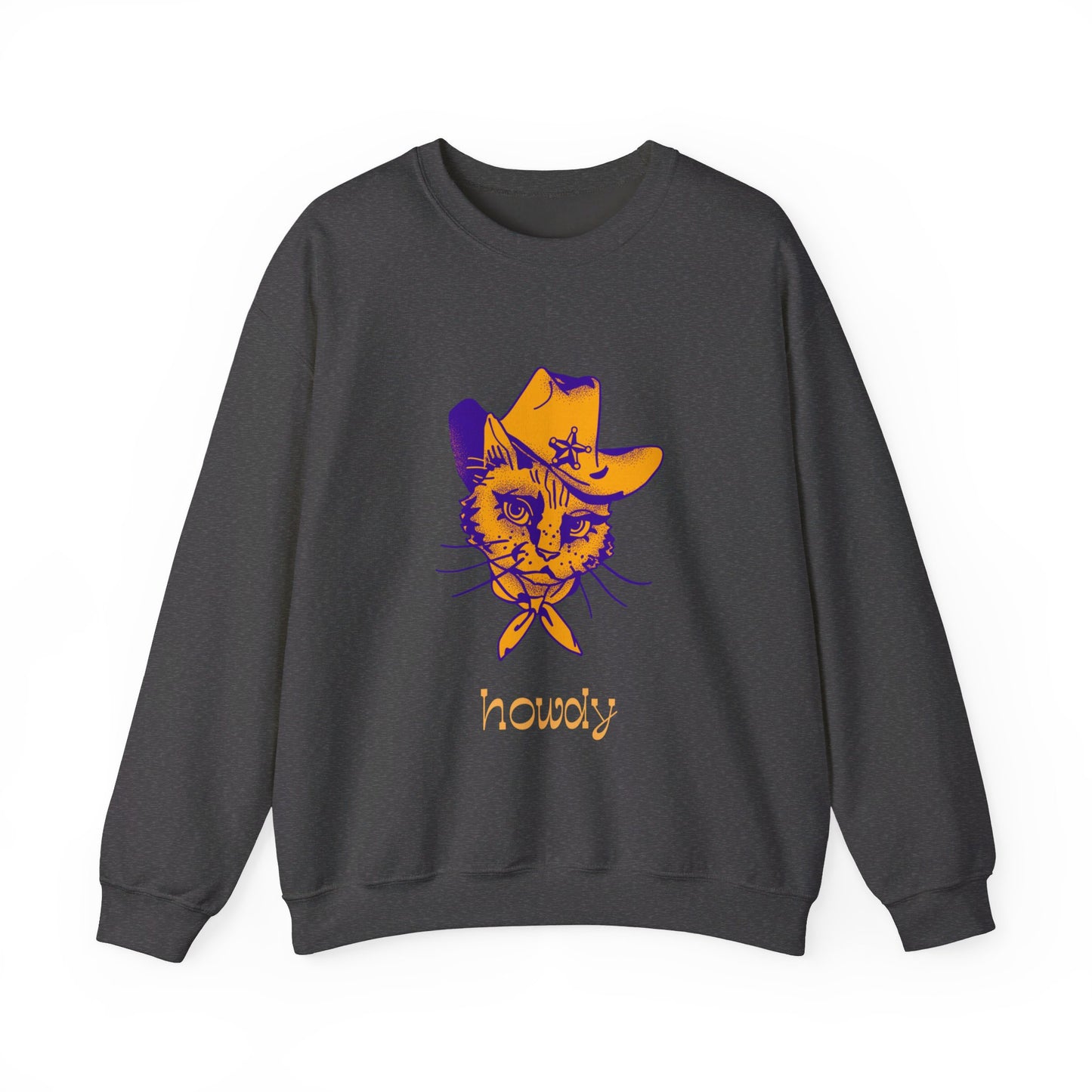 Howdy Cat Unisex Heavy Blend™ Crewneck Sweatshirt