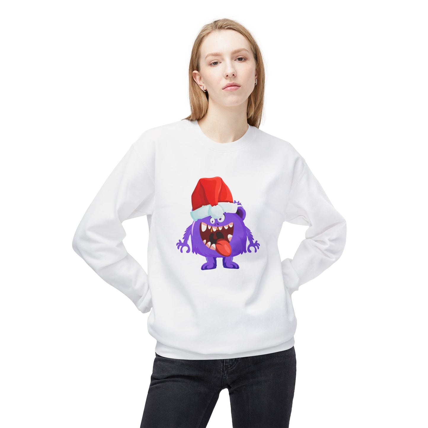 Ugly Christmas Monster Unisex Midweight Softstyle Fleece Crewneck Sweatshirt