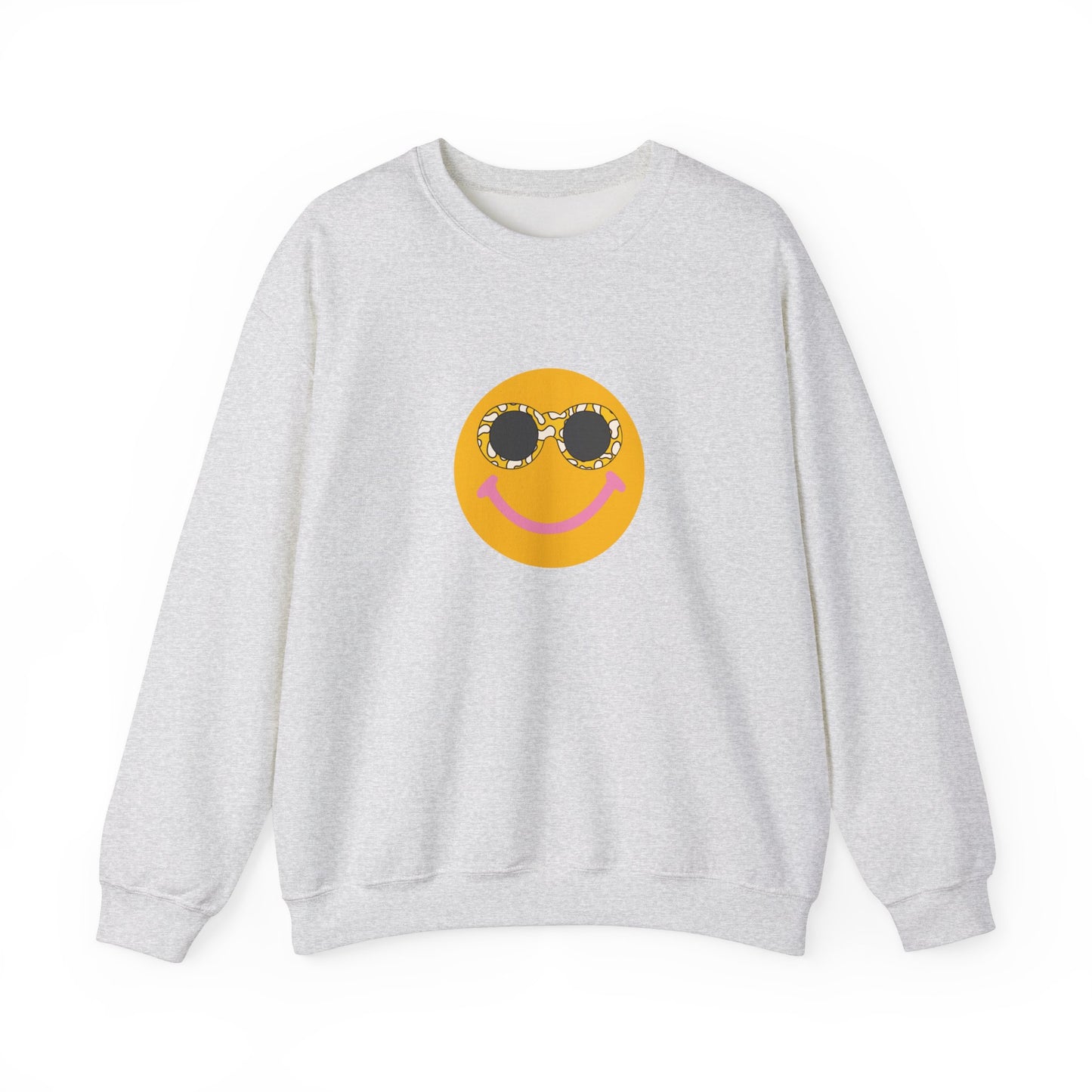 Hippy Happy Face Unisex Heavy Blend™ Crewneck Sweatshirt