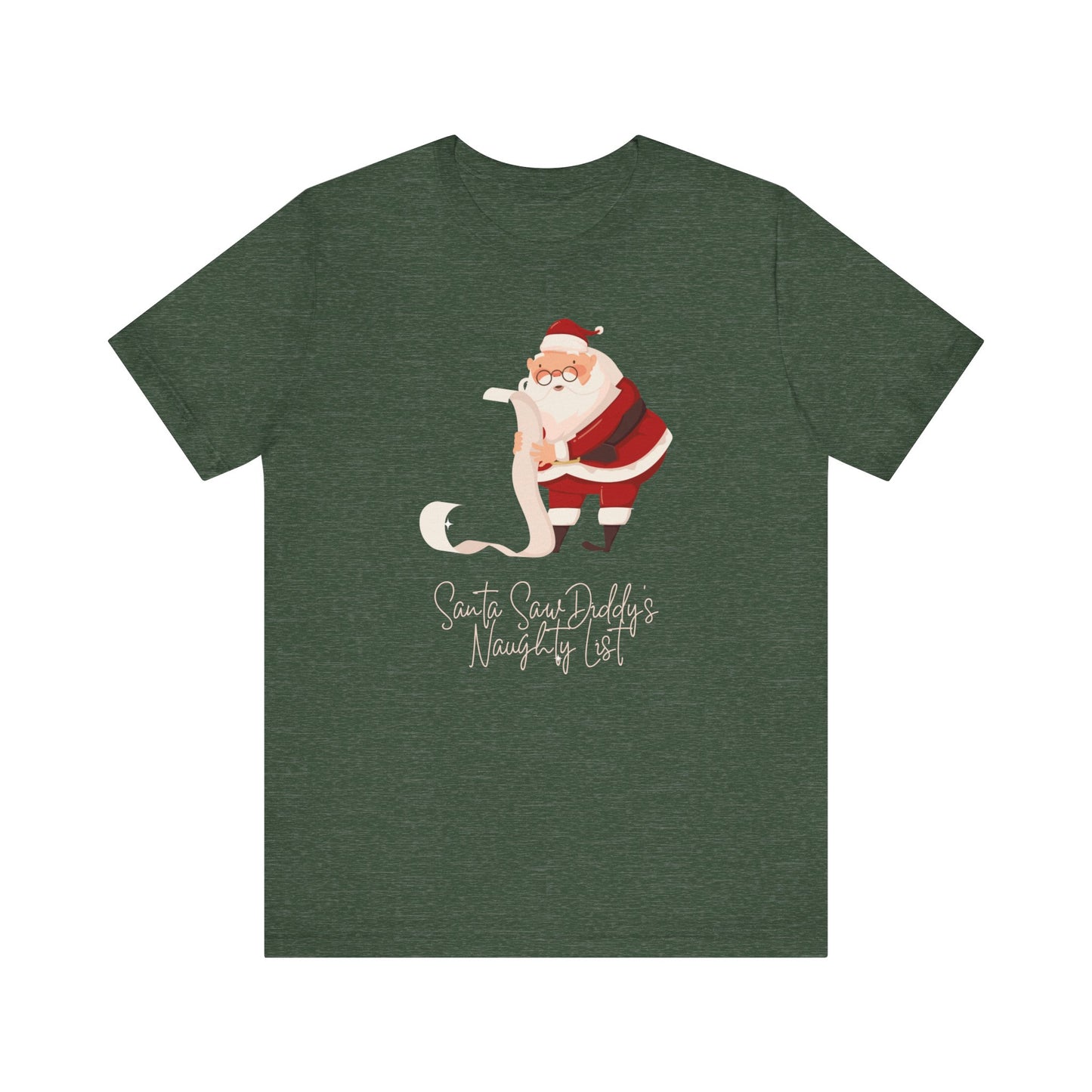 Santa Saw Diddys List Unisex Jersey Short Sleeve Tee