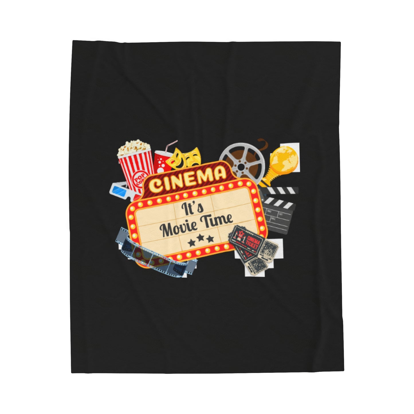 Movie Time Velveteen Plush Blanket