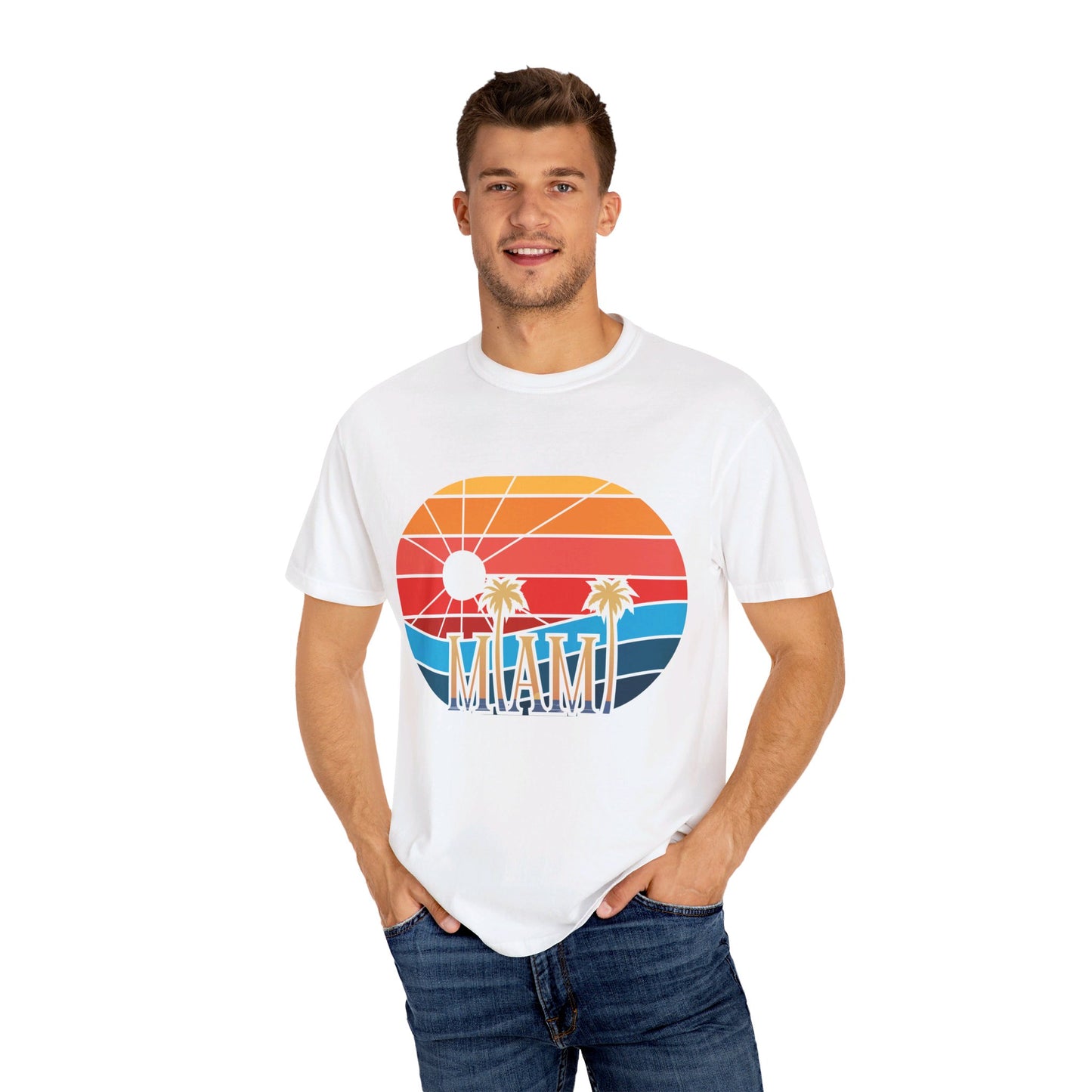 Miami Sun Unisex Garment-Dyed T-shirt