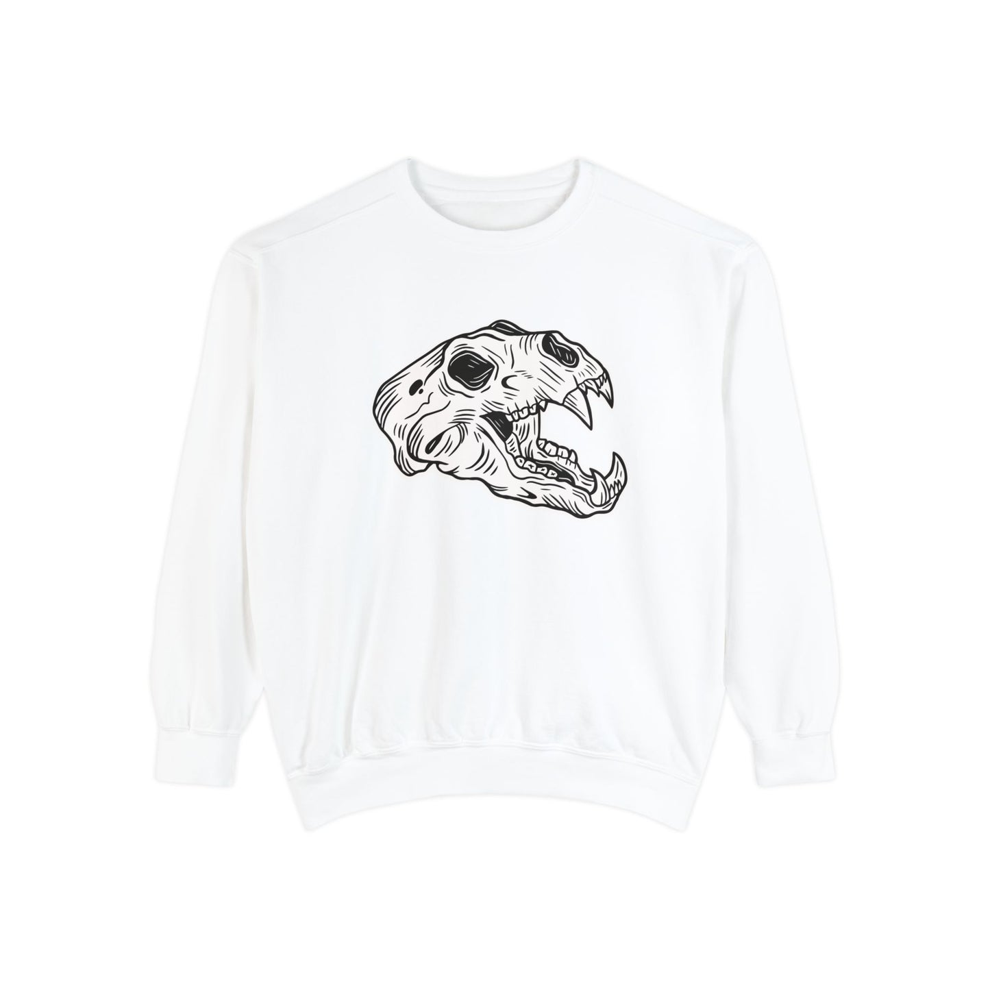 Dino Skull Unisex Garment-Dyed Sweatshirt