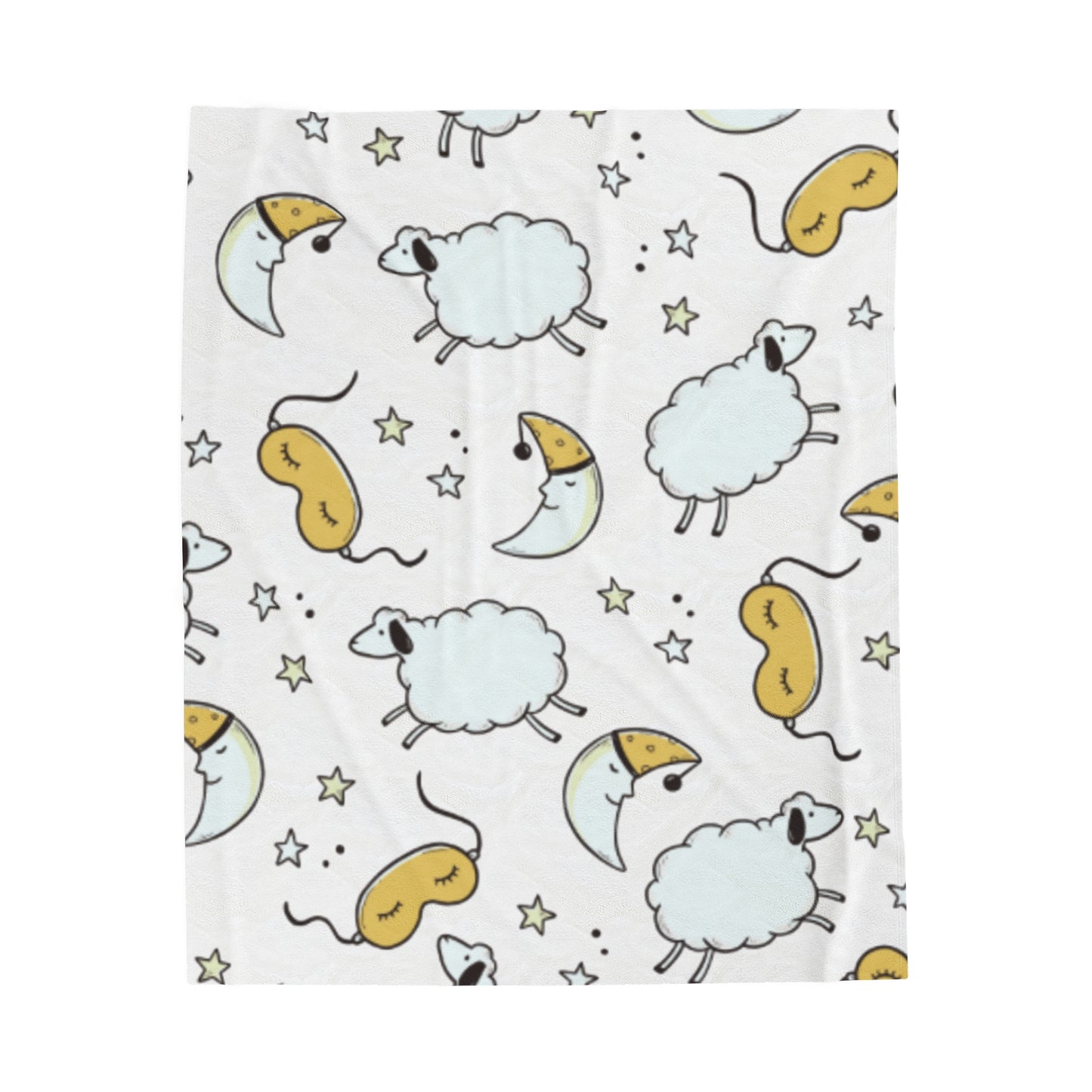 Counting Sheep Velveteen Plush Blanket