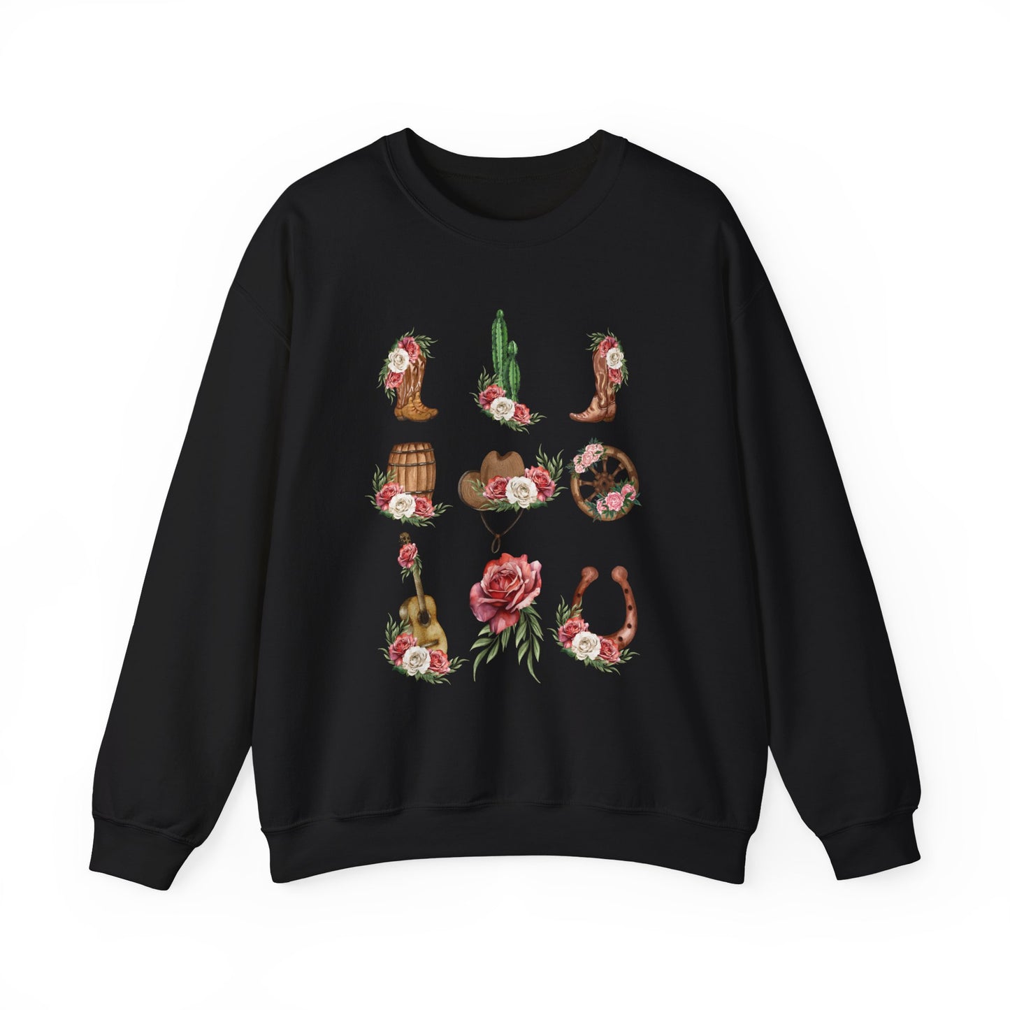 Wild West Floral Unisex Heavy Blend™ Crewneck Sweatshirt