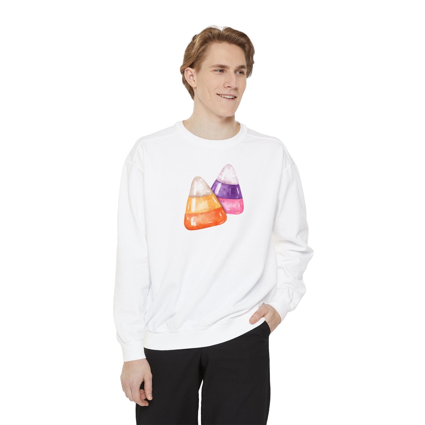 Candy Corn Unisex Garment-Dyed Sweatshirt