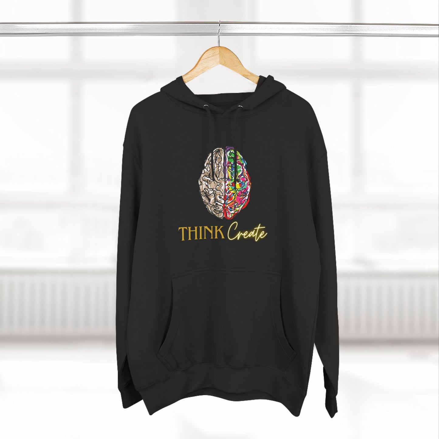 Think Create Three-Panel Fleece Hoodie