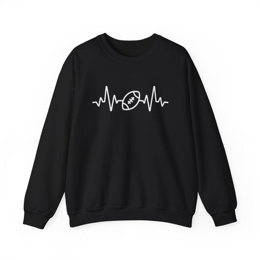 Football Heartbeat Unisex Heavy Blend™ Crewneck Sweatshirt