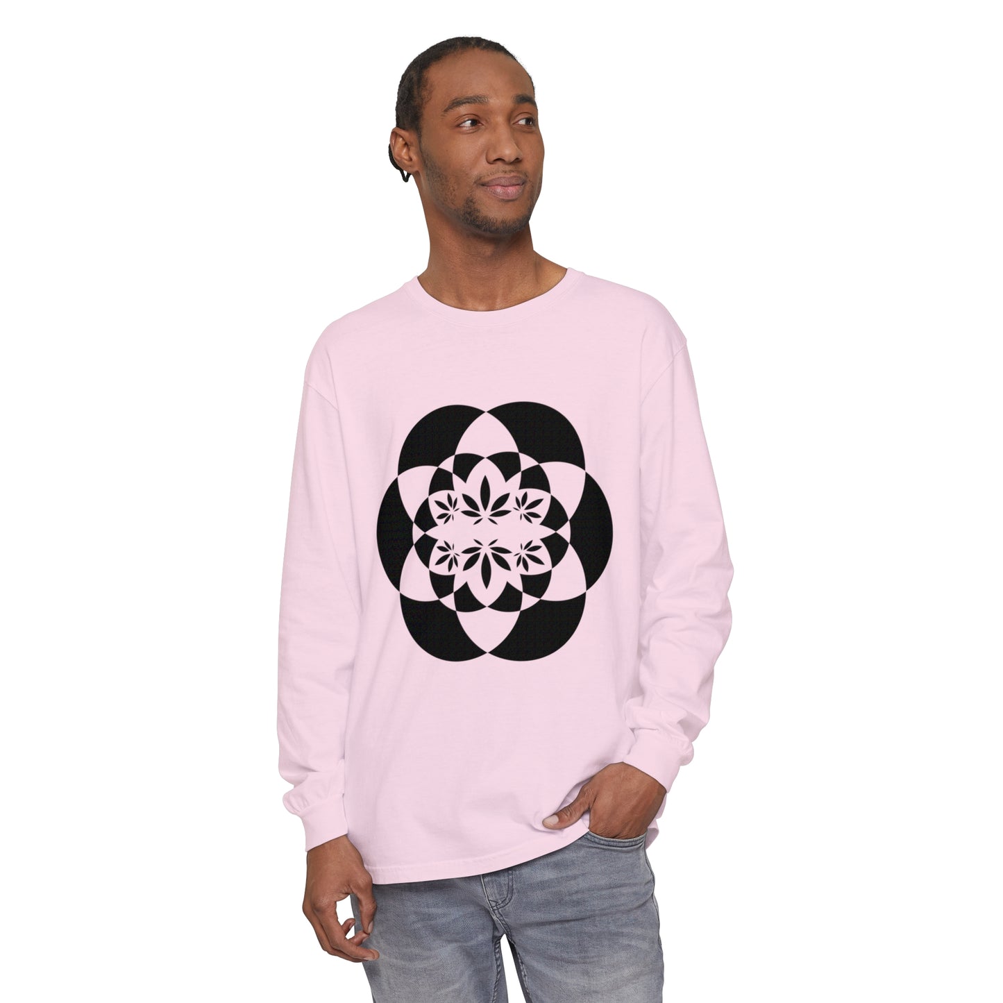 Flower for Life Unisex Garment-dyed Long Sleeve T-Shirt