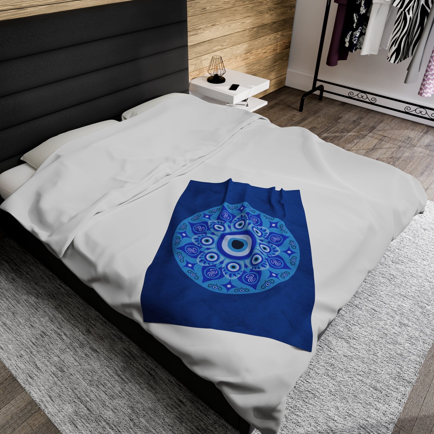 Evil Eye Velveteen Plush Blanket