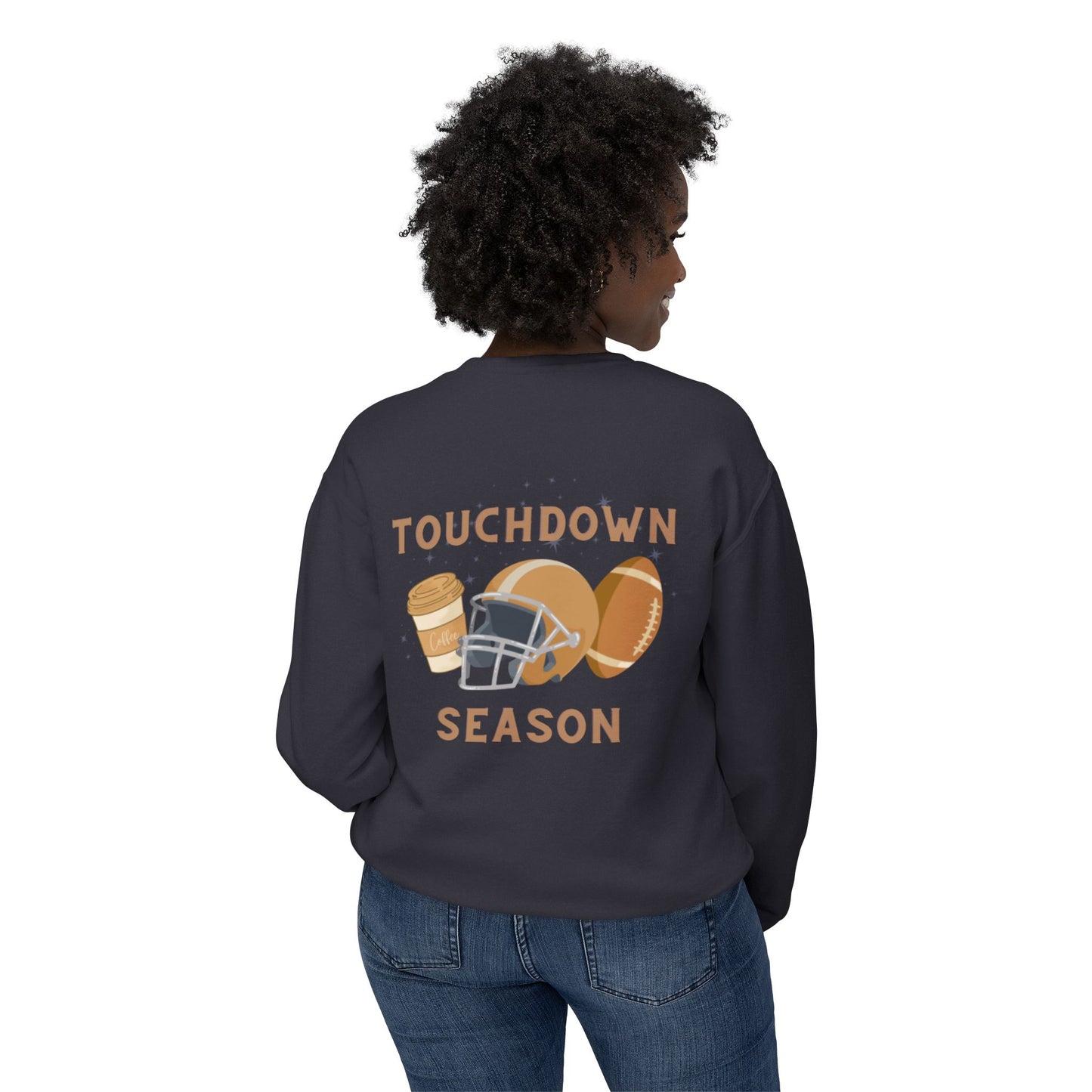 Touchdown Season Football Unisex Lightweight Crewneck Sweatshirt