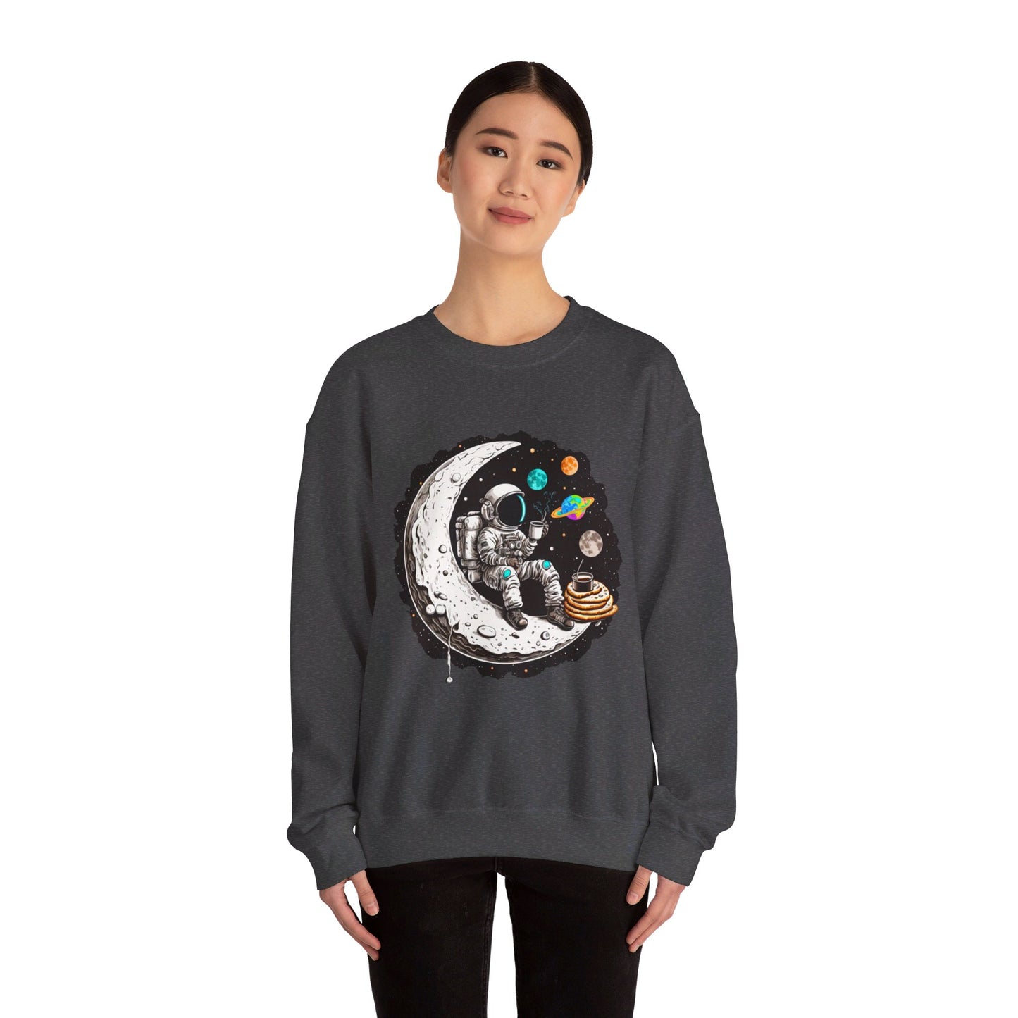 Waffles in Space Unisex Heavy Blend™ Crewneck Sweatshirt