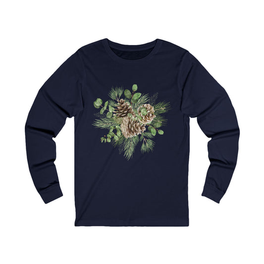 Winter Pinecones Unisex Jersey Long Sleeve Tee