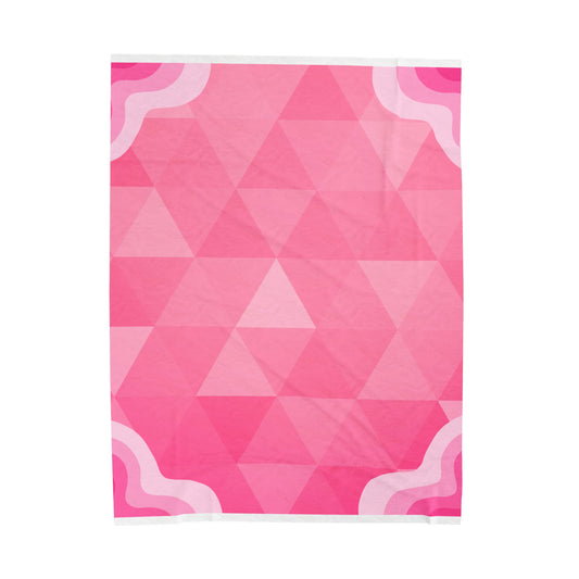 Pink Diamond Velveteen Plush Blanket