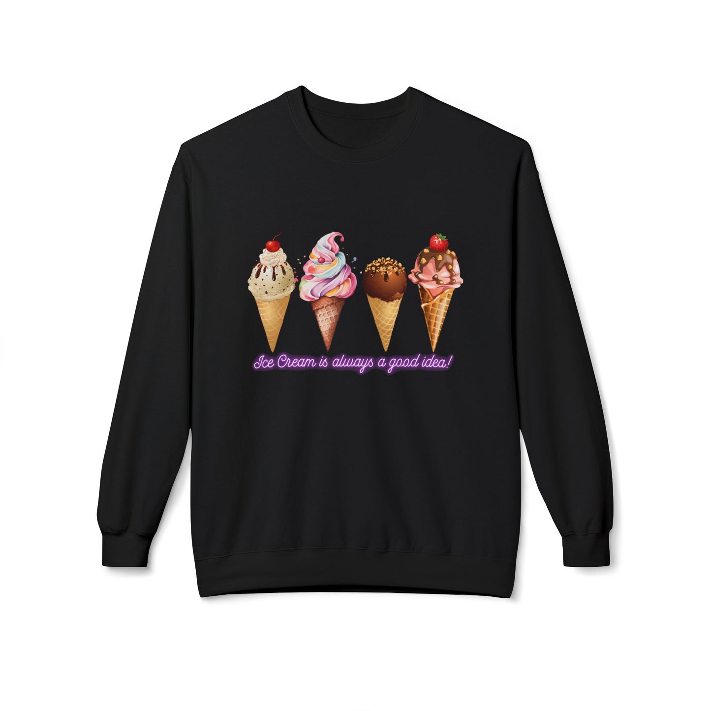 Ice Cream Unisex Midweight Softstyle Fleece Crewneck Sweatshirt