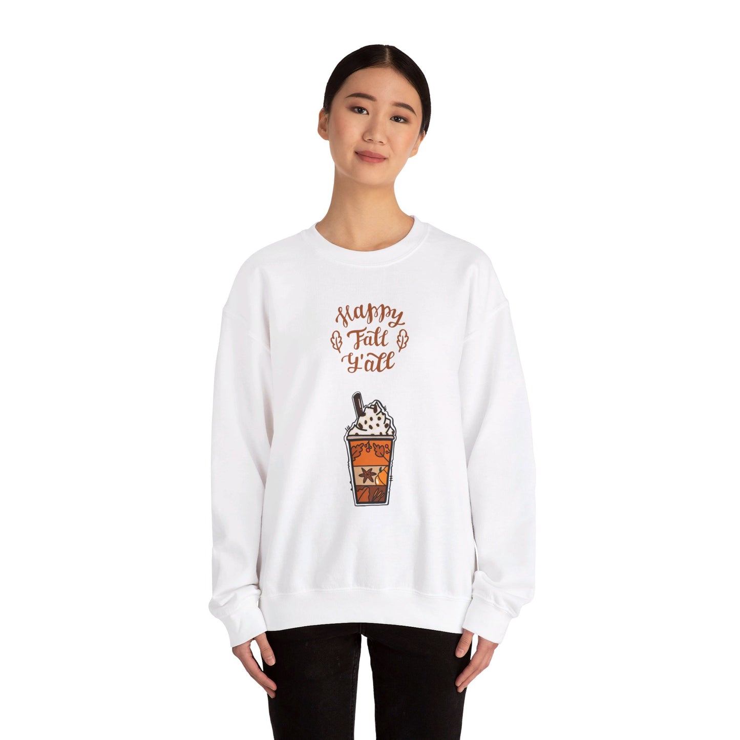 Happy Fall Y’all Unisex Heavy Blend™ Crewneck Sweatshirt