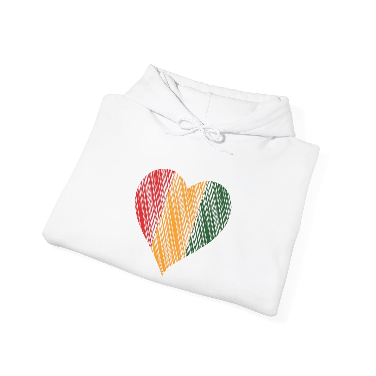 Rasta Heart Unisex Heavy Blend™ Hooded Sweatshirt