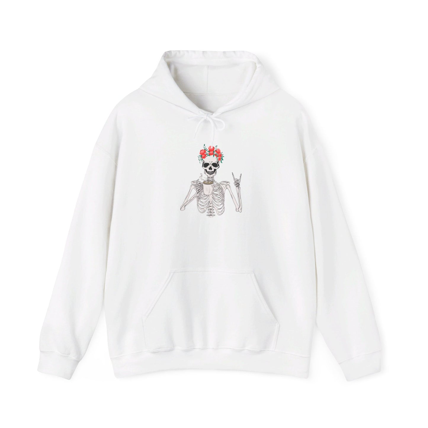 Frida Bones Coffee Unisex Heavy Blend™ Hooded Sweatshirt