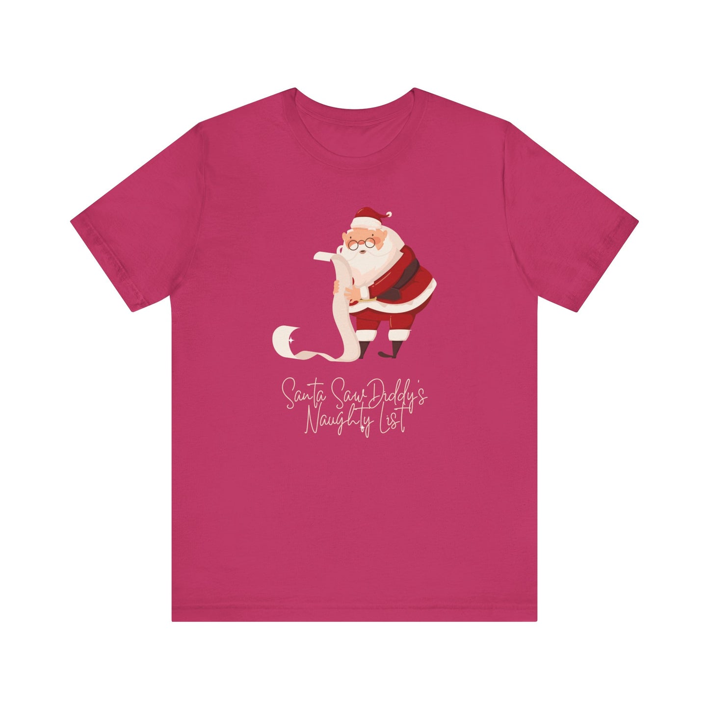 Santa Saw Diddys List Unisex Jersey Short Sleeve Tee