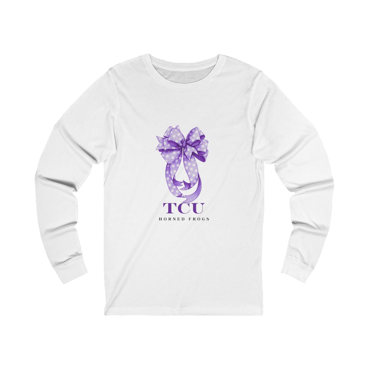 TCU Bow Unisex Jersey Long Sleeve Tee