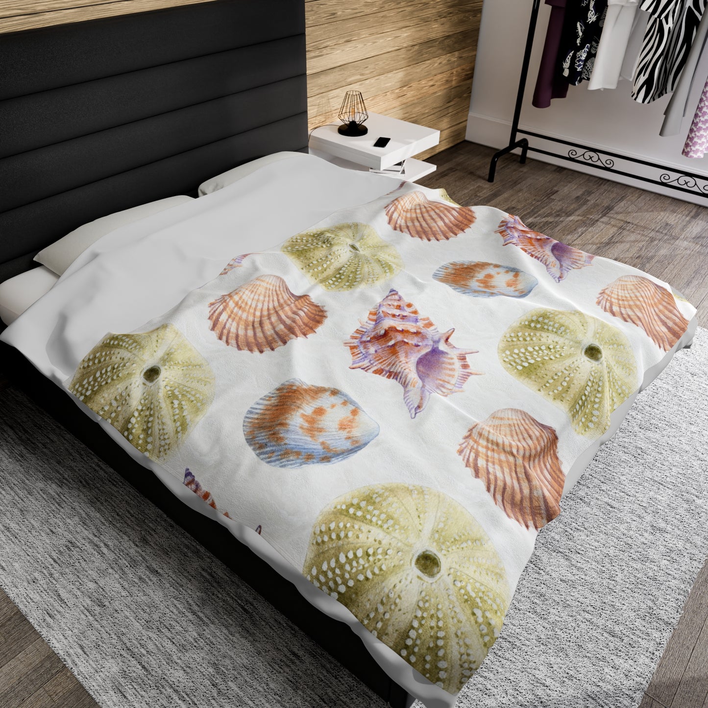 Shells Velveteen Plush Blanket