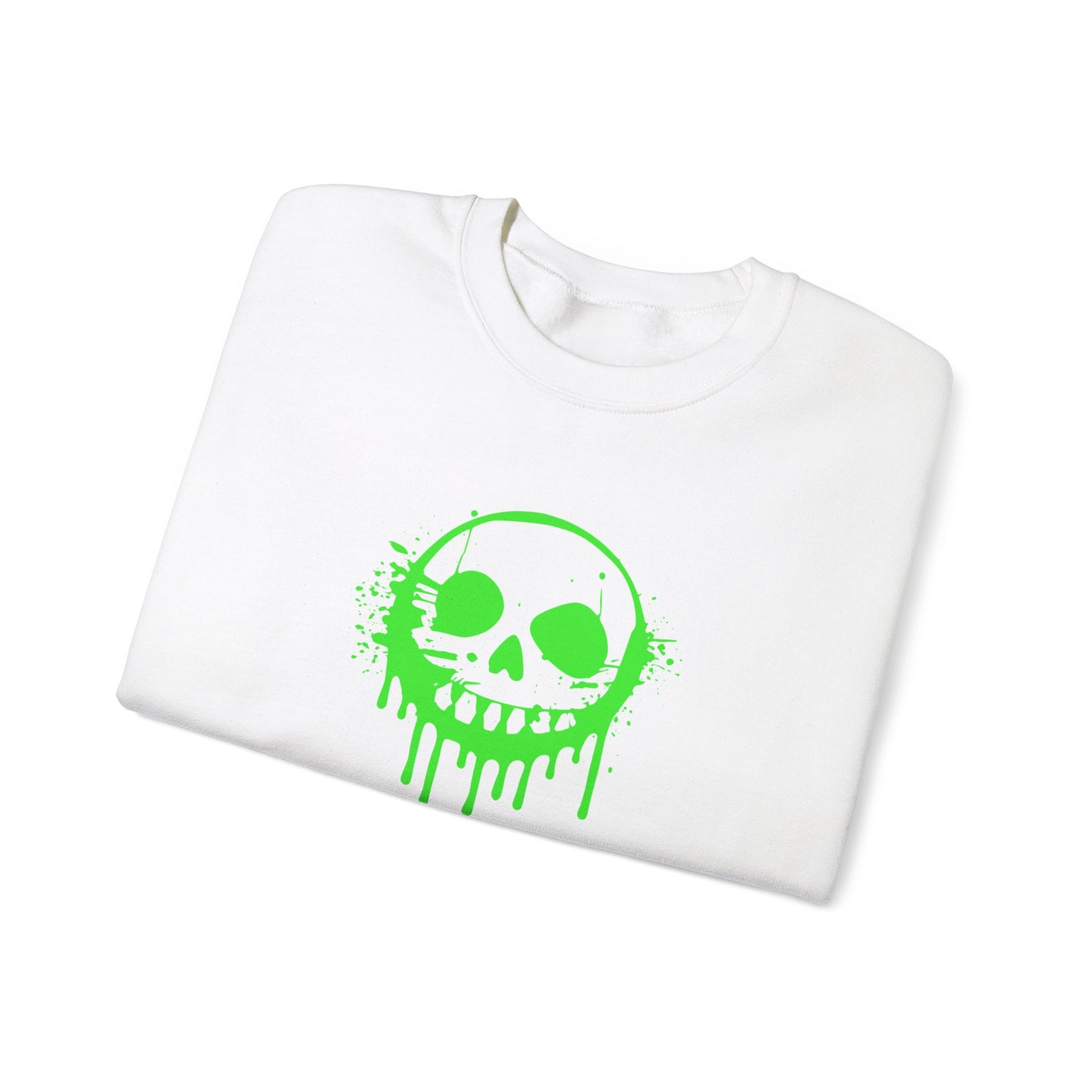 Green Ooze Face Unisex Heavy Blend™ Crewneck Sweatshirt