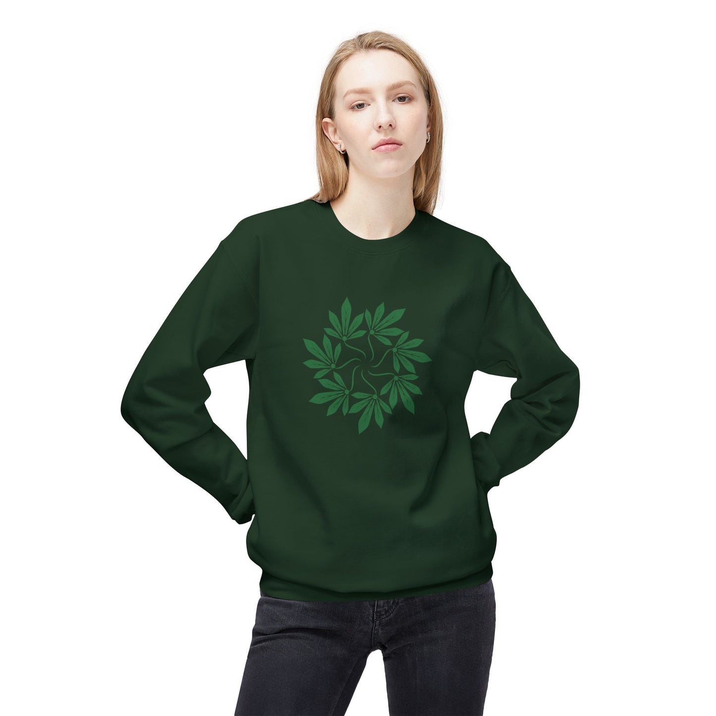 Greenery Unisex Midweight Softstyle Fleece Crewneck Sweatshirt