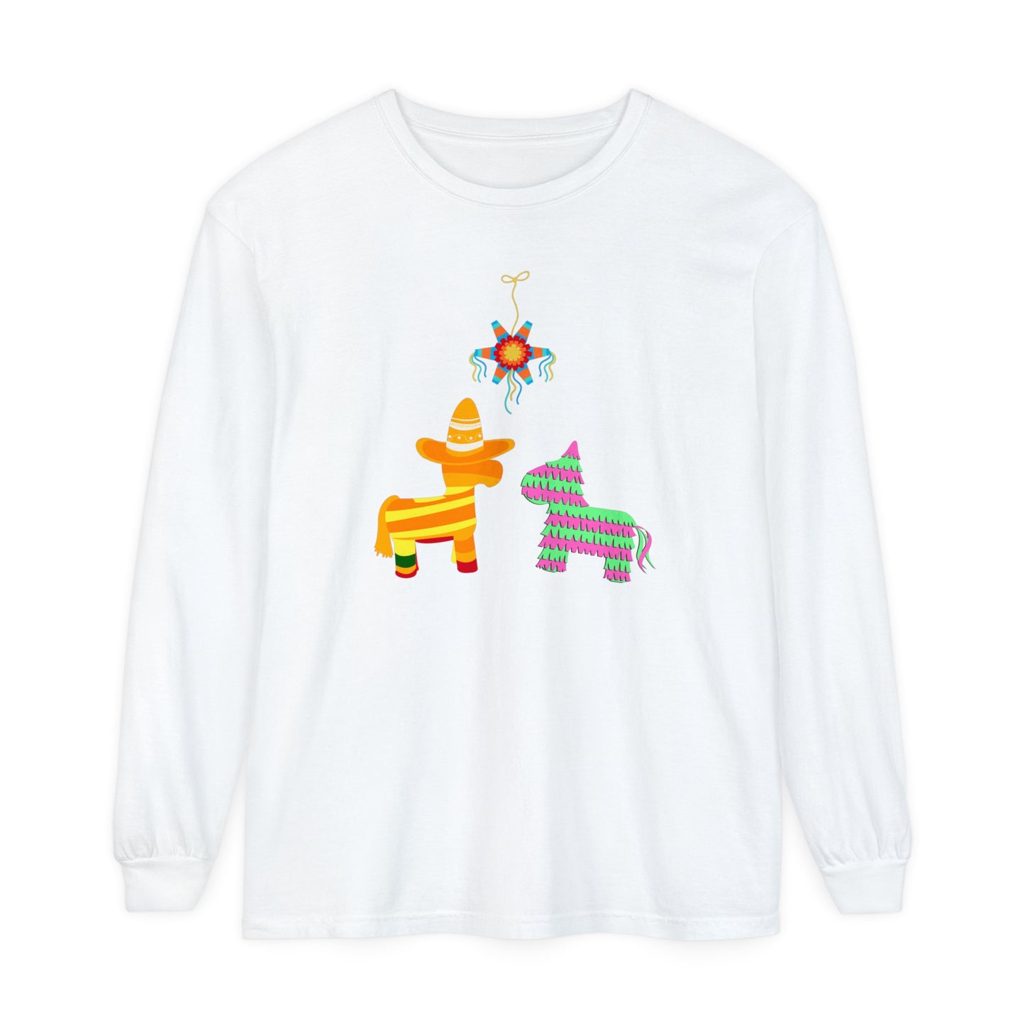 Piñata Donkeys Unisex Garment-dyed Long Sleeve T-Shirt