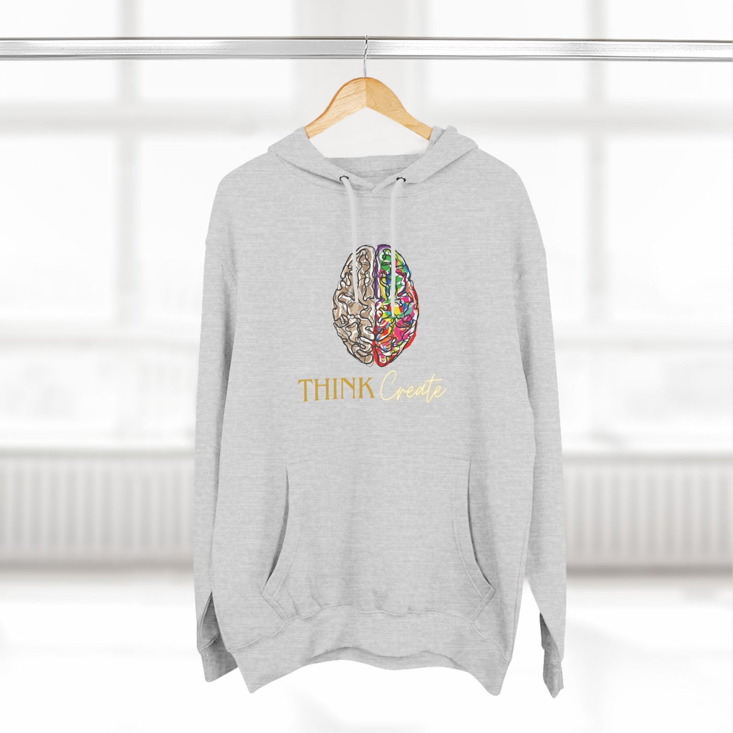 Think Create Three-Panel Fleece Hoodie