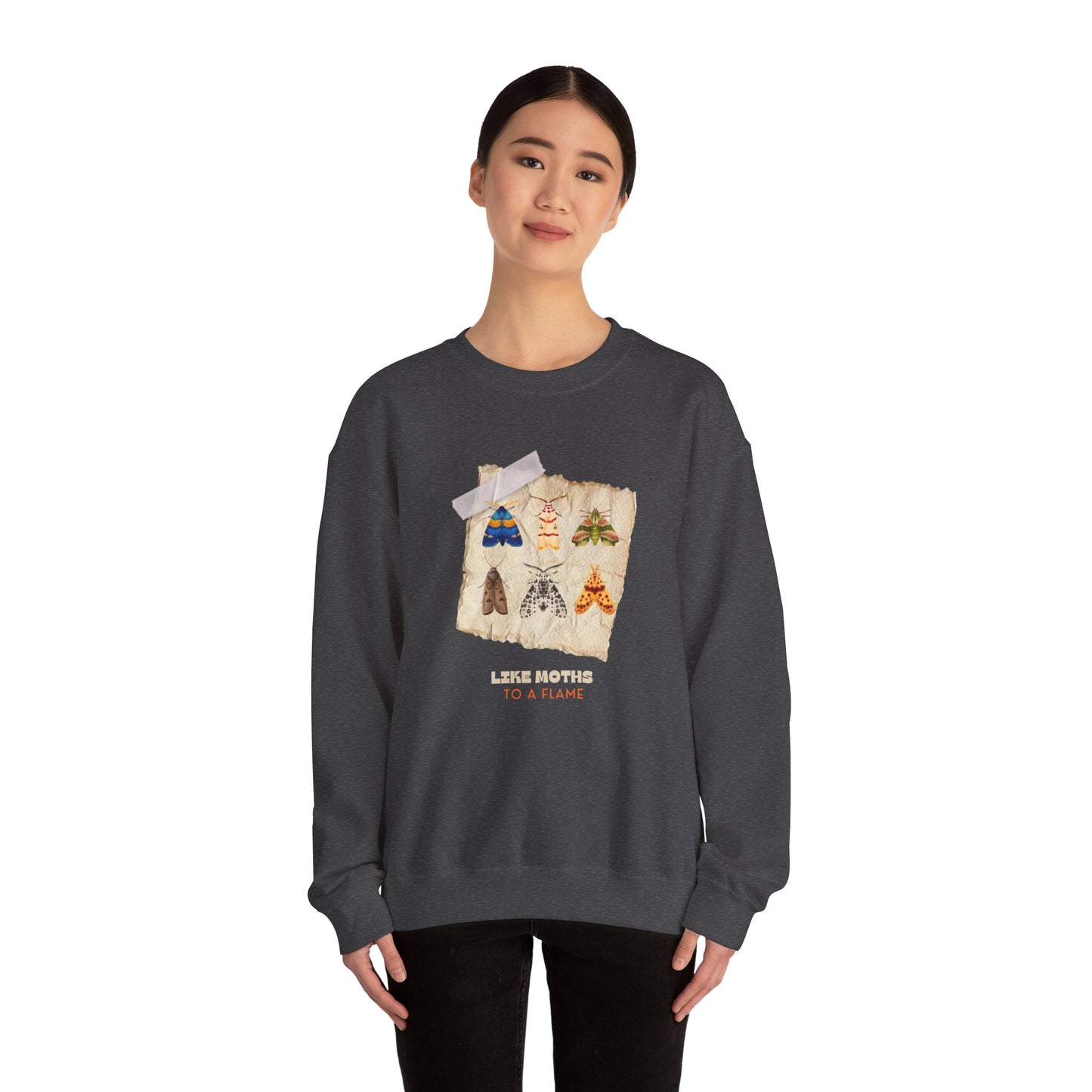 Moths to a Flame Unisex Heavy Blend™ Crewneck Sweatshirt