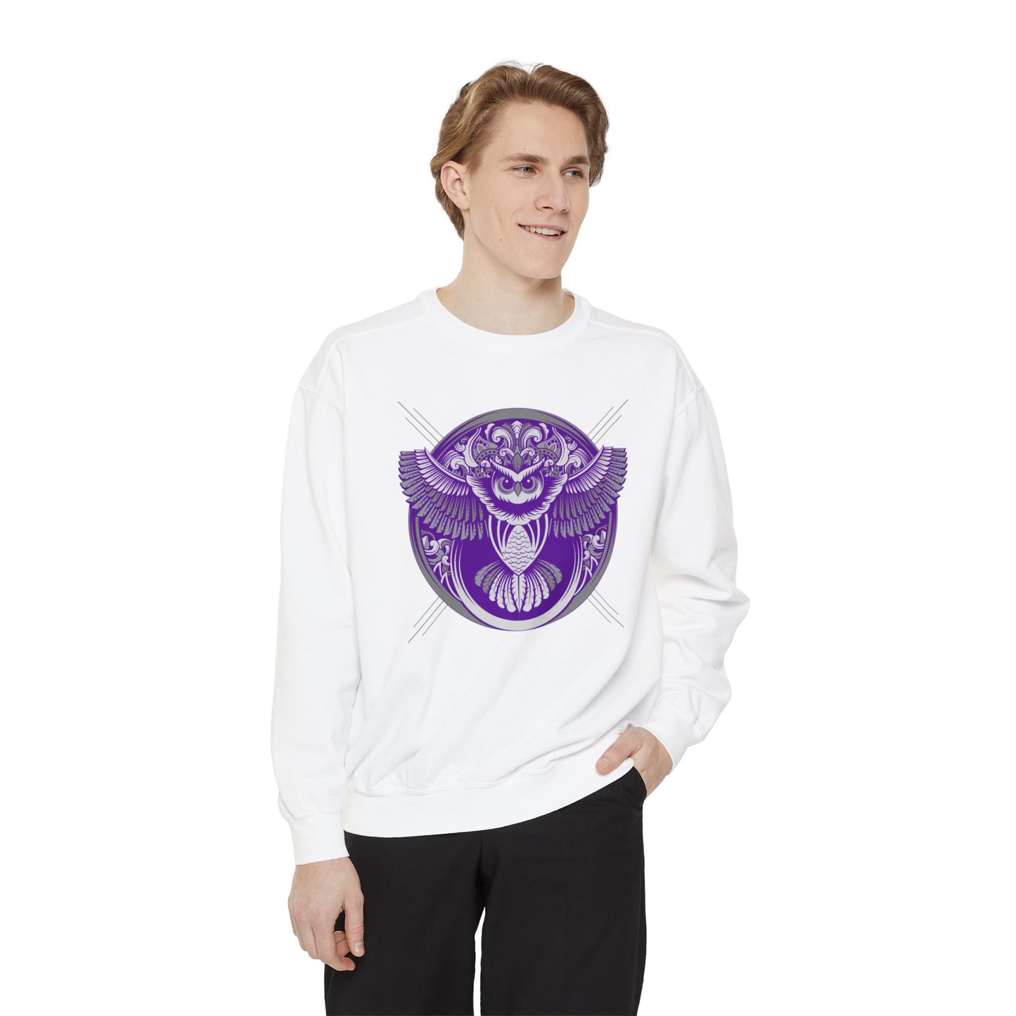 Rising Owl Unisex Garment-Dyed Sweatshirt