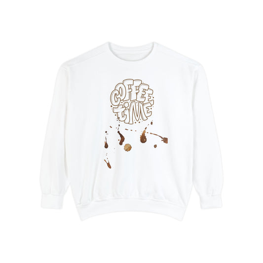 Coffee Time Unisex Garment-Dyed Sweatshirt