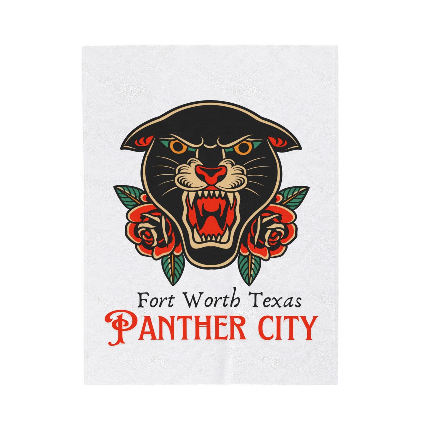 Panther City Velveteen Plush Blanket