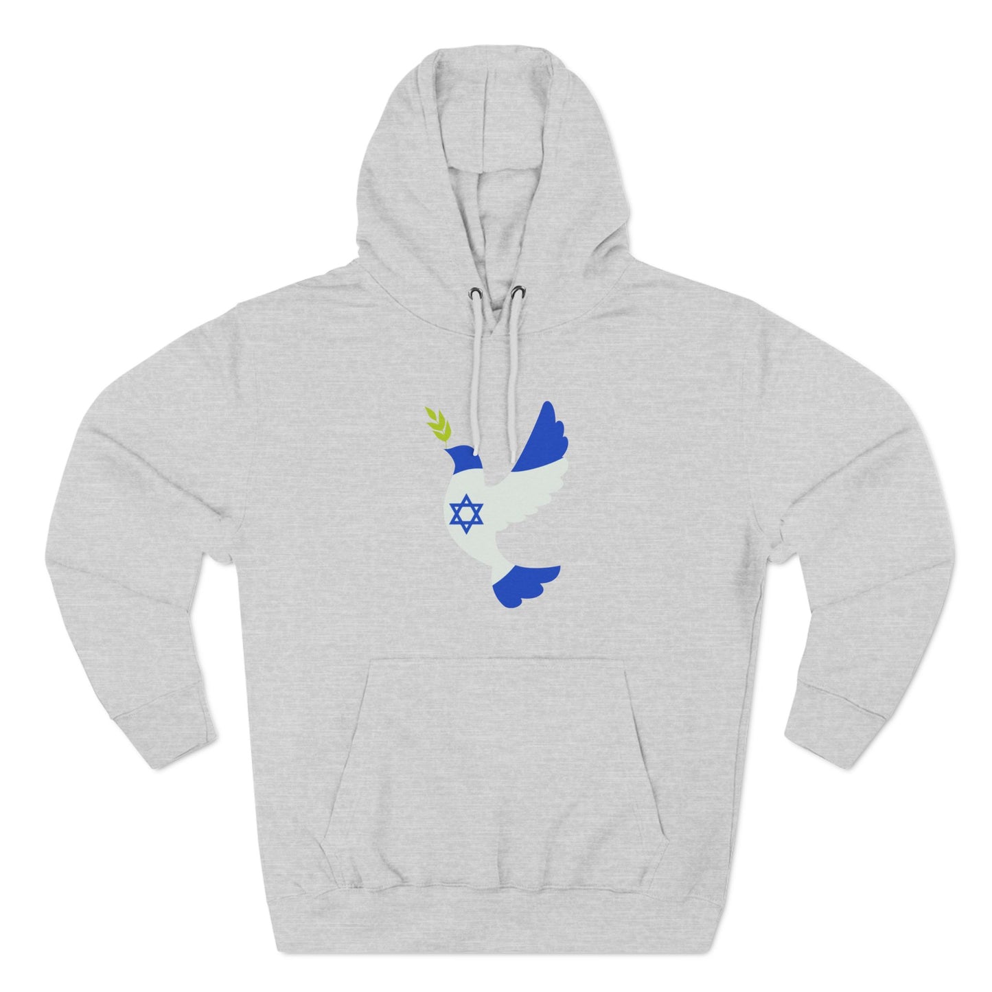 Hanukkah Dove Three-Panel Fleece Hoodie