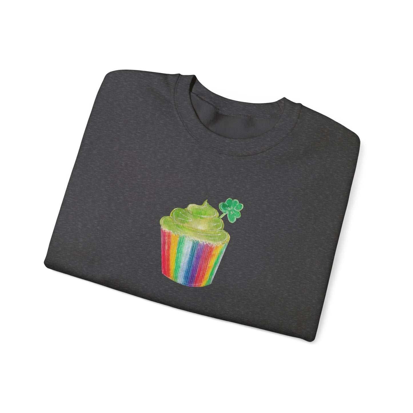 Rainbow Cupcake St Patrick’s Unisex Heavy Blend™ Crewneck Sweatshirt