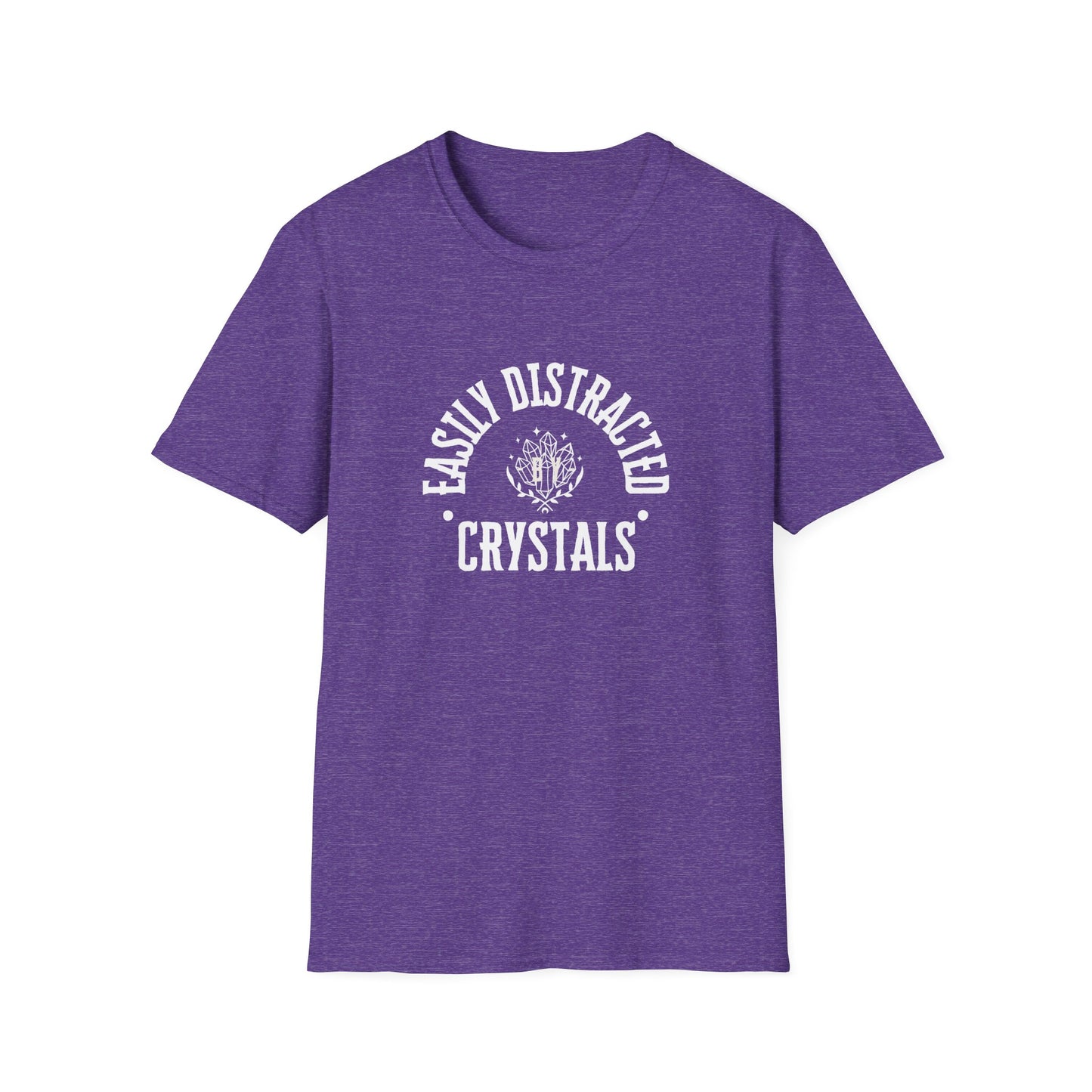 Easily Distracted by Crystals Unisex Softstyle T-Shirt