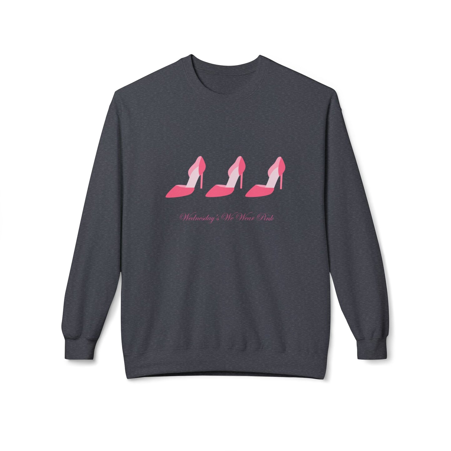 Wednesday Pink Unisex Midweight Softstyle Fleece Crewneck Sweatshirt