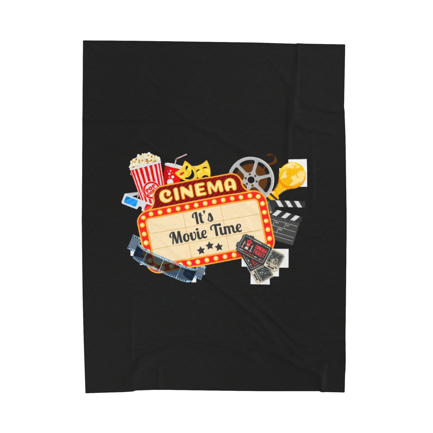 Movie Time Velveteen Plush Blanket