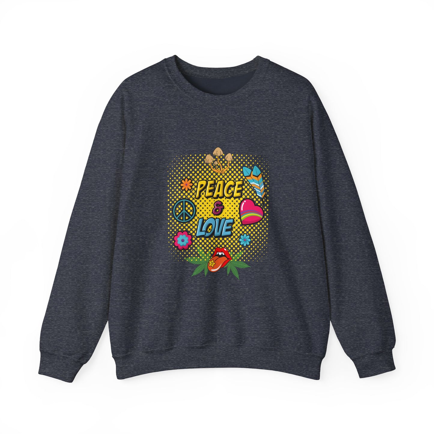 Peace & Love Unisex Heavy Blend™ Crewneck Sweatshirt