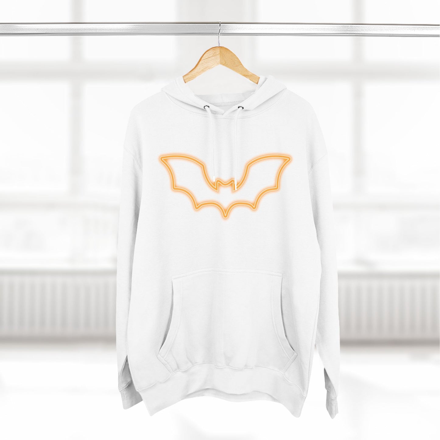 Neon Bat Three-Panel Fleece Hoodie