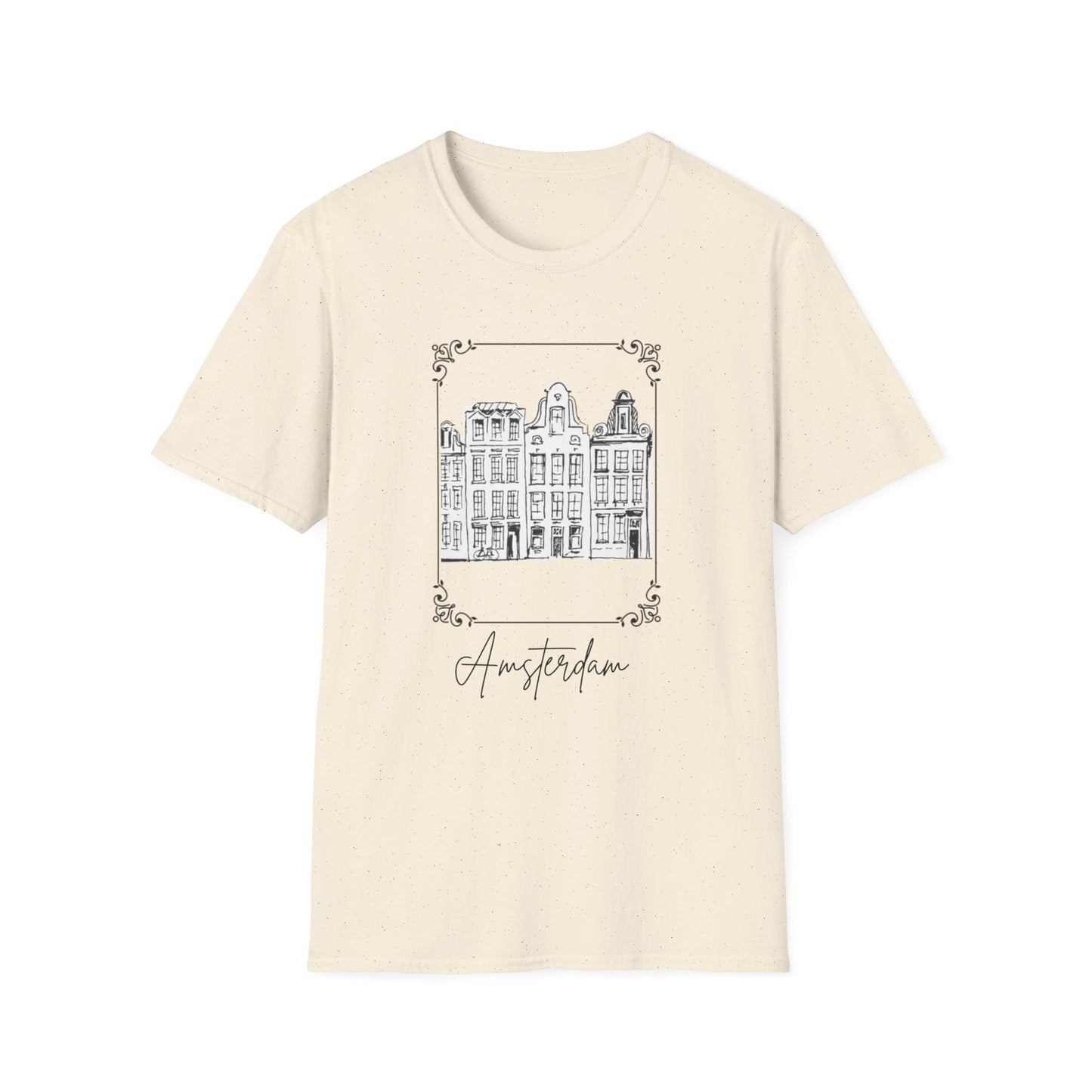 Amsterdam Ink Drawing Unisex Softstyle T-Shirt