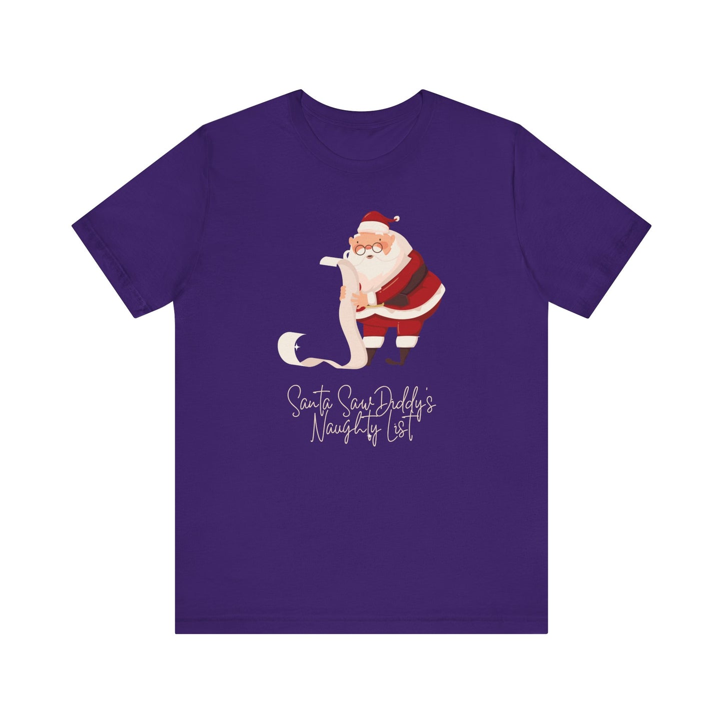 Santa Saw Diddys List Unisex Jersey Short Sleeve Tee