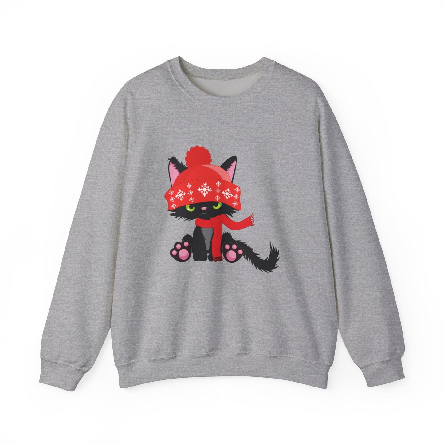 Cold Black Kitty Unisex Heavy Blend™ Crewneck Sweatshirt