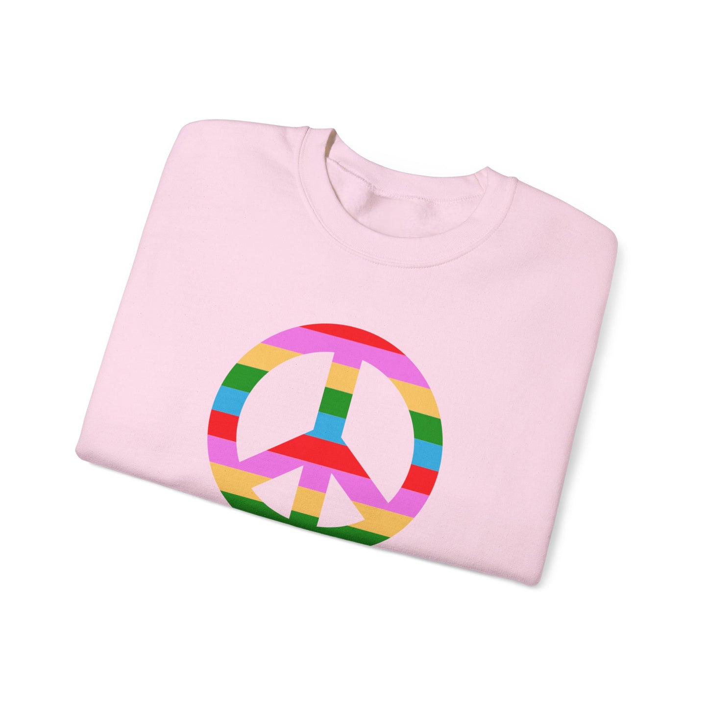 Retro Rainbow Peace Harris Walz Unisex Heavy Blend™ Crewneck Sweatshirt