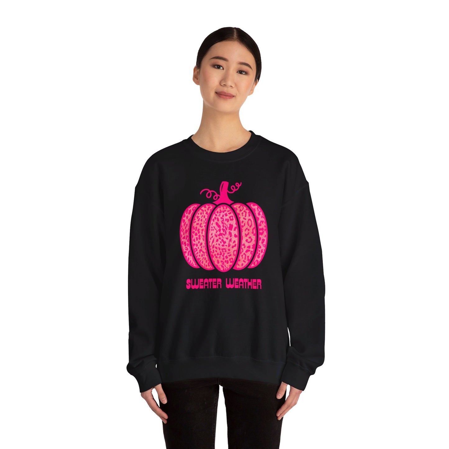 Pink Sweater Weather Unisex Heavy Blend™ Crewneck Sweatshirt