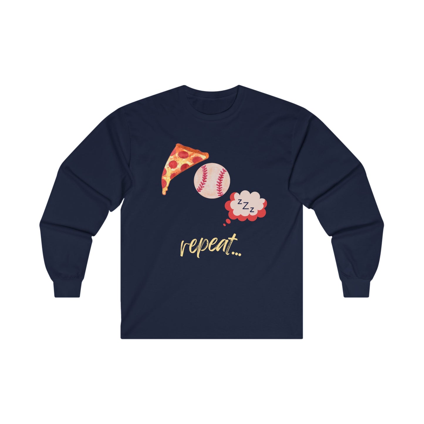 Pizza Ball Sleep Unisex Ultra Cotton Long Sleeve Tee